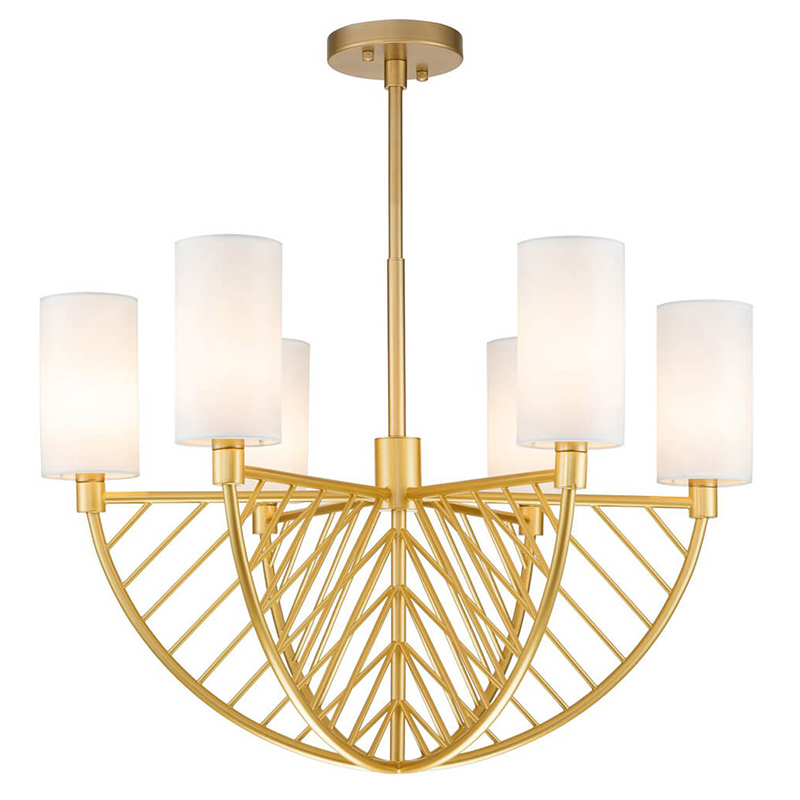 Люстра Arch Lattice Chandelier 6 матовое золото Белый в Орле | Loft Concept 