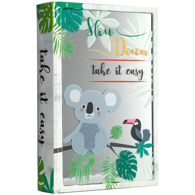 Шкатулка-книга Koala and Toucan Mirror Book Box Мульти Белый Зеленый в Орле | Loft Concept 