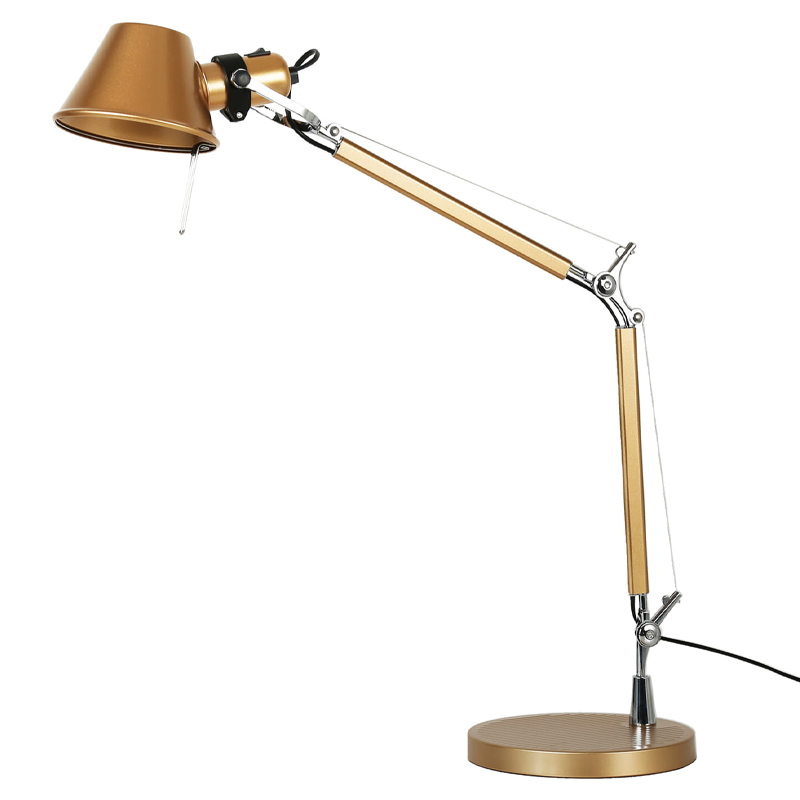 Настольная лампа золотого цвета Artemide Золотой Хром Настольная лампа золотого цвета Artemide Золотой Хром в Орле | Loft Concept