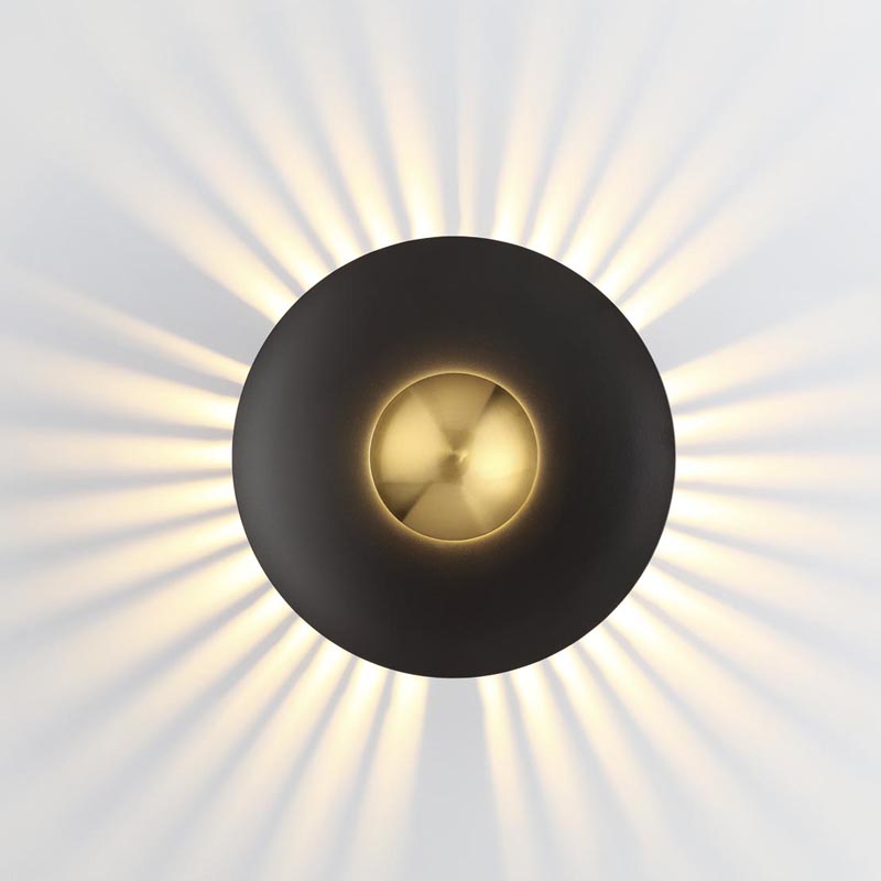 Настенный светильник Golden Mean Circle Черный Золотой Настенный светильник Golden Mean Circle Черный Золотой в Орле | Loft Concept