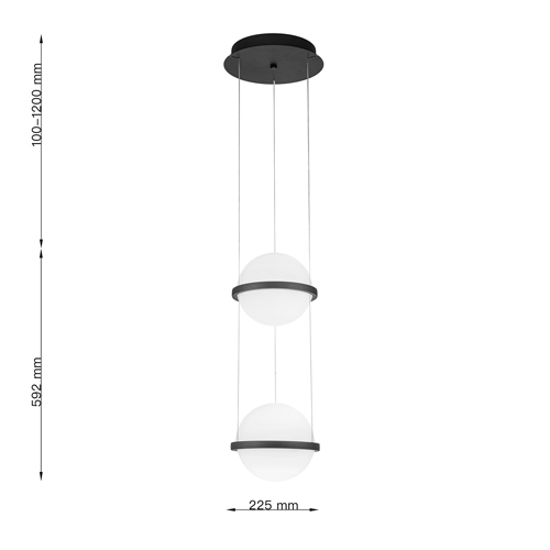 Подвесной светильник с плафонами в форме шаров Pots light в Орле