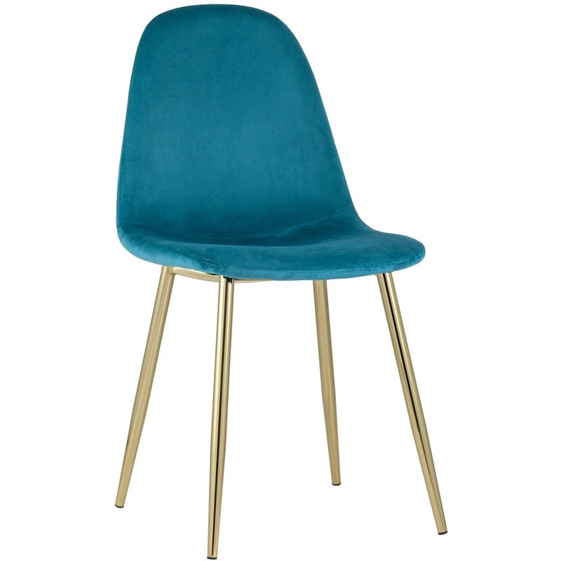 Стул Archie Chair Велюр Аквамарин Золотые ножки Голубой Золотой Стул Archie Chair Велюр Аквамарин Золотые ножки Голубой Золотой в Орле | Loft Concept