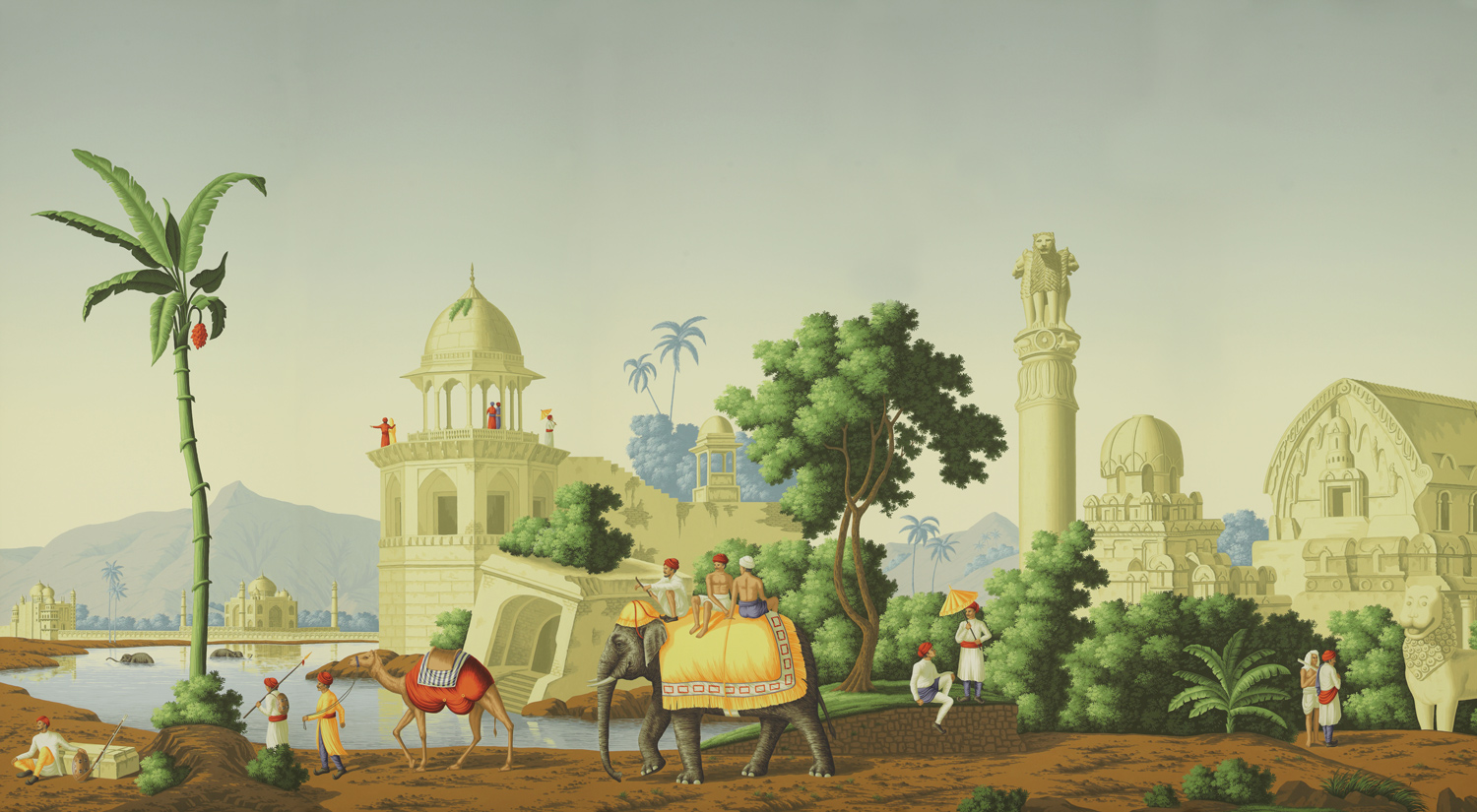 Обои ручная роспись Early Views of India Eden on scenic paper Обои ручная роспись Early Views of India Eden on scenic paper - постер Loft-Concept в Орле