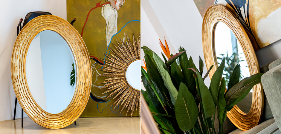 Зеркало Golden Waves Oval Mirror Зеркало Golden Waves Oval Mirror - Loft-Concept в Орле