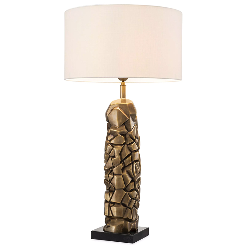 Настольная лампа Eichholtz Table Lamp The Rock Латунь Черный Белый Настольная лампа Eichholtz Table Lamp The Rock Латунь Черный Белый в Орле | Loft Concept