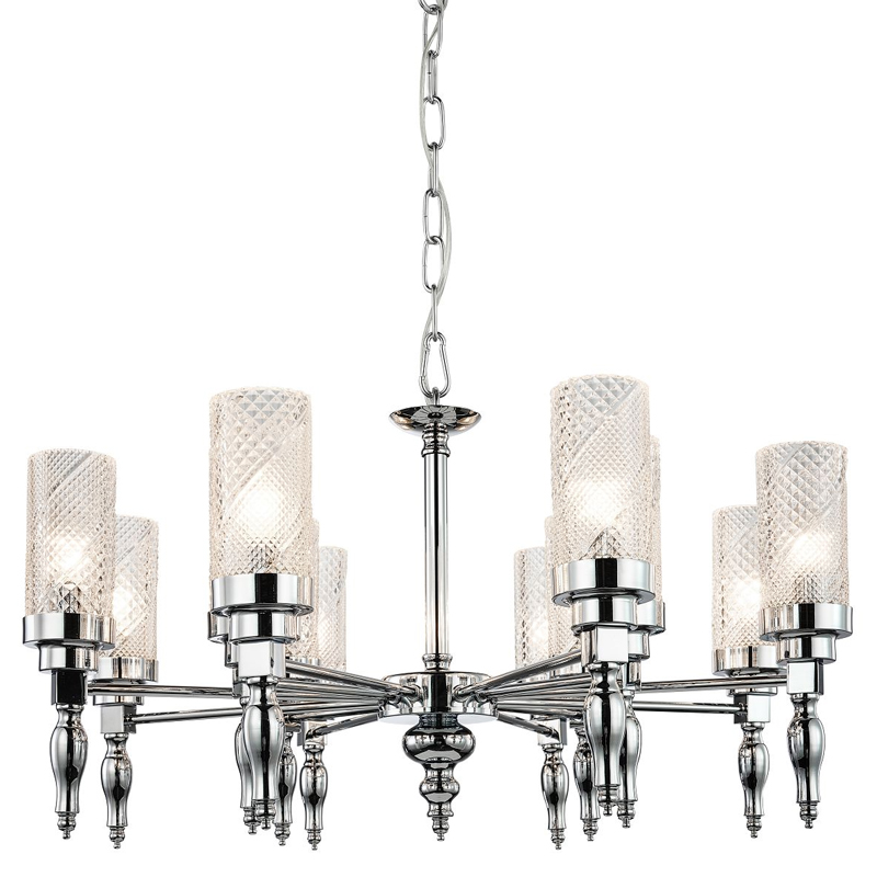 Люстра цвета хром Balusters D70 см Хром Прозрачный Люстра цвета хром Balusters D70 см Хром Прозрачный в Орле | Loft Concept