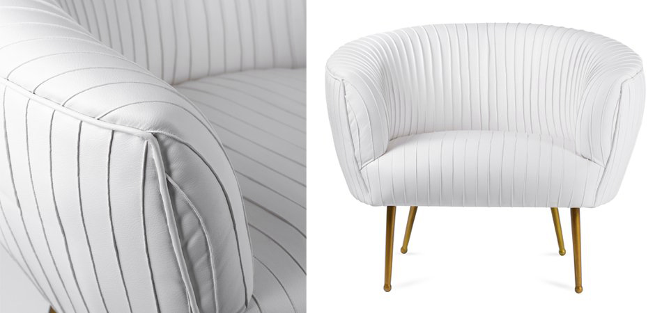 Кресло Kelly Wearstler SOUFFLE CHAIR - RUCHED Milk Кресло Kelly Wearstler SOUFFLE CHAIR - RUCHED Milk - Loft-Concept в Орле