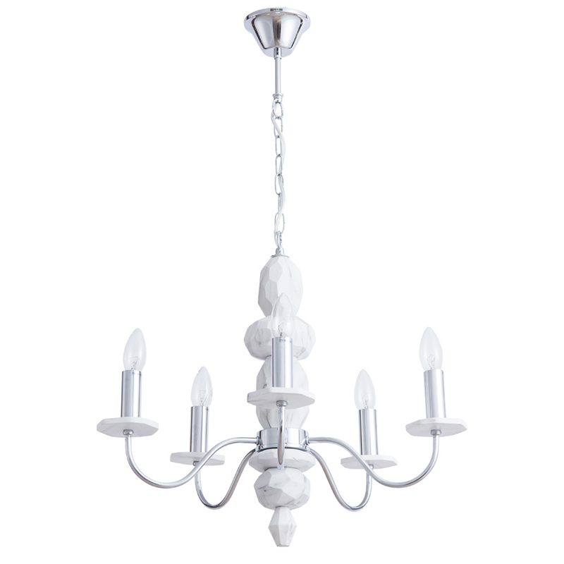 Люстра Marcela Chandelier Белый Хром в Орле | Loft Concept 