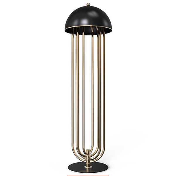 Торшер Delightfull Turner Floor Light Черный Белый Медь светлая Золотой Торшер Delightfull Turner Floor Light Черный Белый Медь светлая Золотой в Орле | Loft Concept