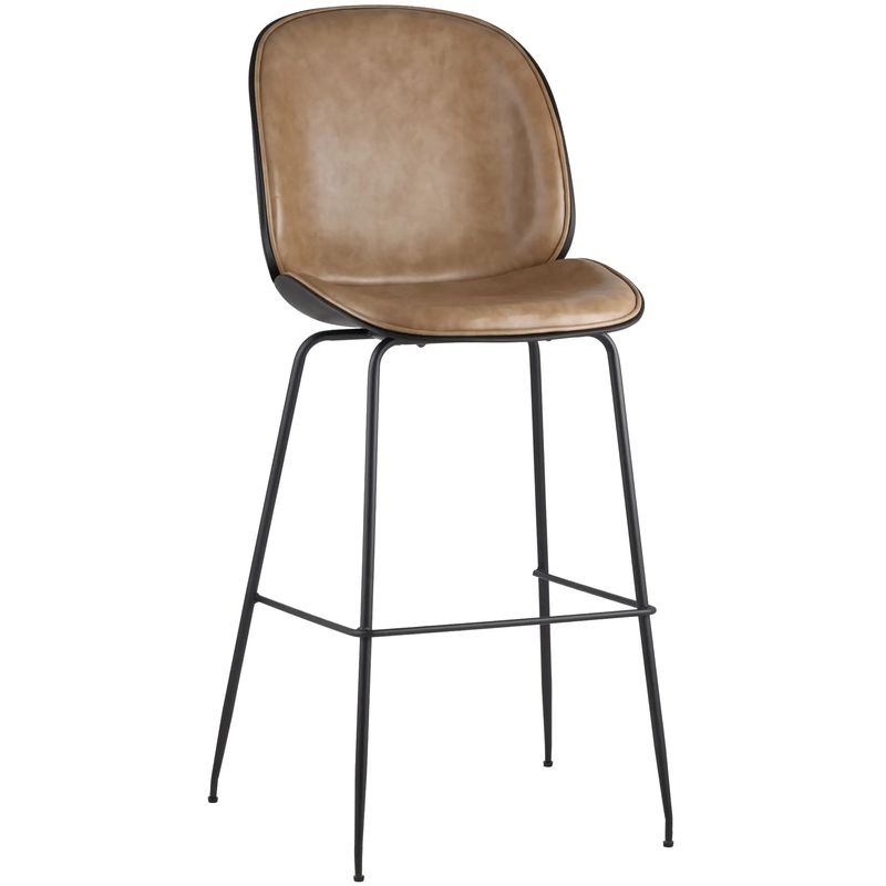 Стул Барный Винтажная Коричневыя Экокожа Vendramin Bar Chair Коричневый винтаж Черный Стул Барный Винтажная Коричневыя Экокожа Vendramin Bar Chair Коричневый винтаж Черный в Орле | Loft Concept