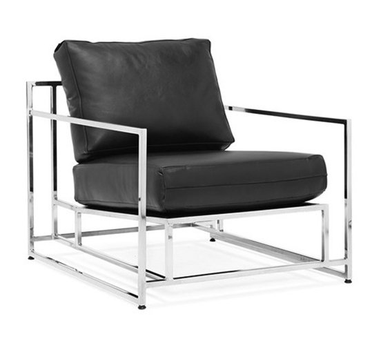 Кресло Black Calfskin Armchair Черный Кресло Black Calfskin Armchair Черный в Орле | Loft Concept