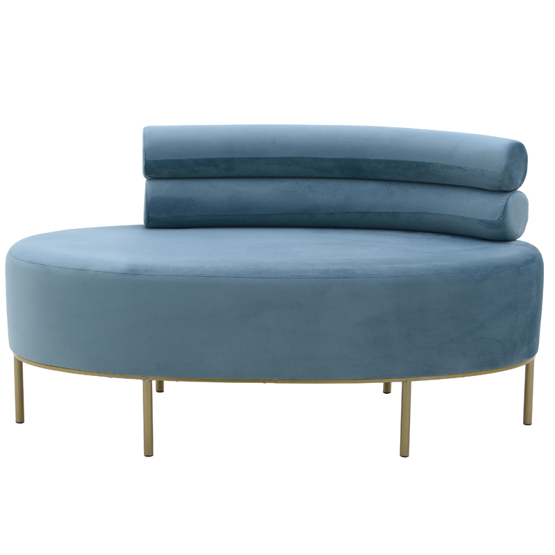 Кушетка Fening Lounge Blue Светло-синий Золотой Кушетка Fening Lounge Blue Светло-синий Золотой в Орле | Loft Concept