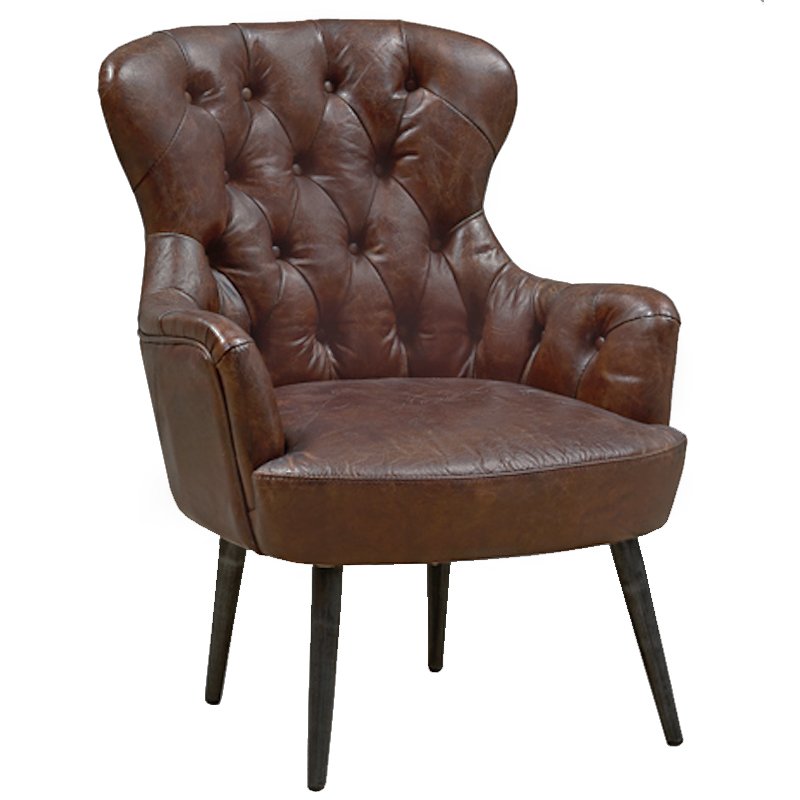 Кресло AEKERMAN CLUB CHAIR Коричневый Черный Кресло AEKERMAN CLUB CHAIR Коричневый Черный в Орле | Loft Concept