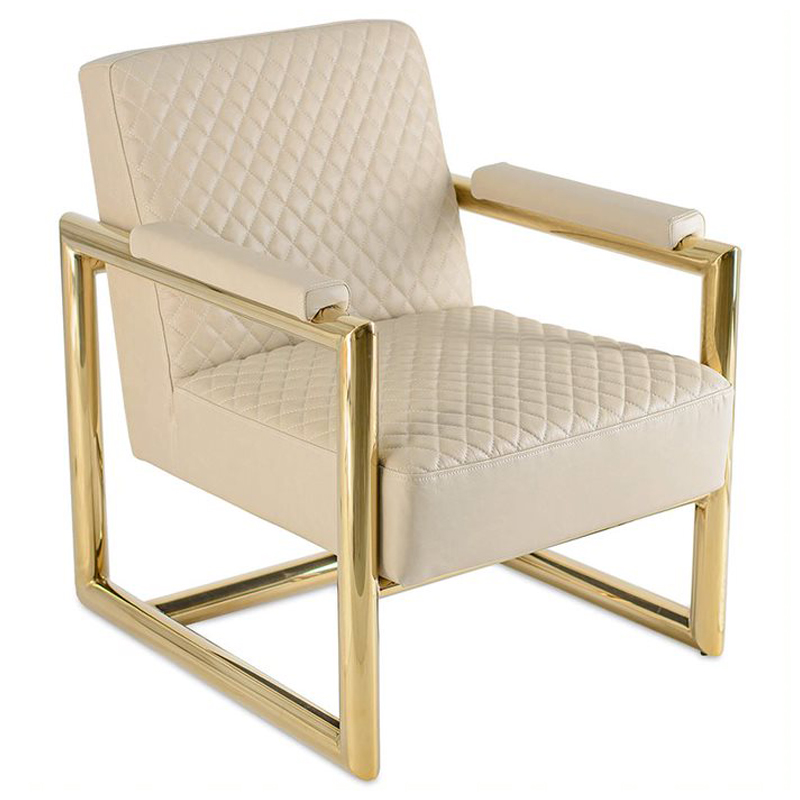 Кресло Gautselin Armchair cappuccino Бежевый Глянцевое золото Кресло Gautselin Armchair cappuccino Бежевый Глянцевое золото в Орле | Loft Concept
