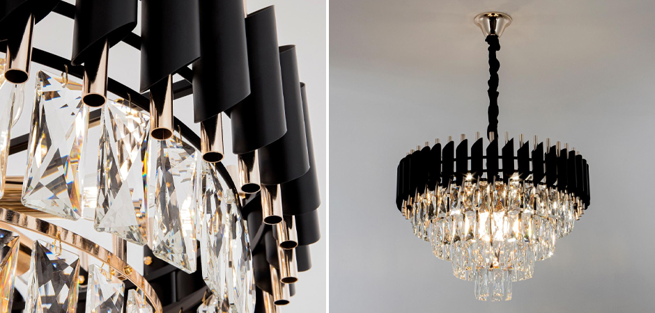 Круглая многоярусная люстра Empire Black - фото №1