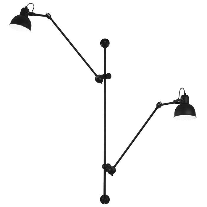 Бра Metal Double Headed Bra Белый Черный в Орле | Loft Concept 