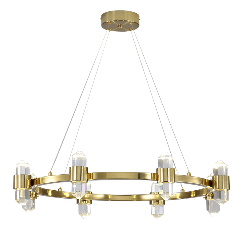 Люстра Crystal Ring Chandelier Brass Латунь Прозрачный Люстра Crystal Ring Chandelier Brass Латунь Прозрачный в Орле | Loft Concept