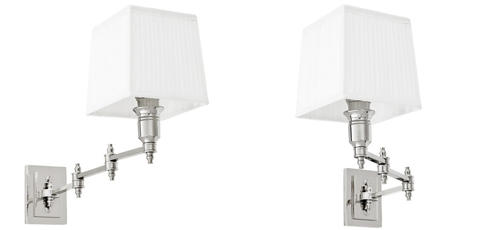 Бра Wall Lamp Lexington Swing Nickel+White Бра Wall Lamp Lexington Swing Nickel+White - Loft-Concept в Орле