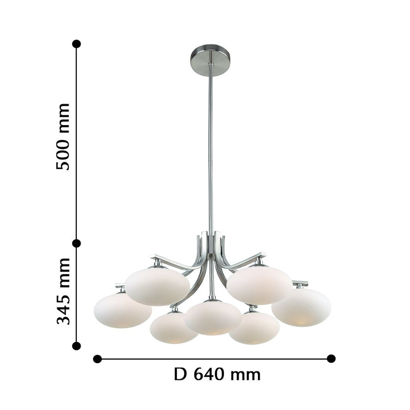 Люстра с овальными белыми плафонами Mushrooms Lamp в Орле