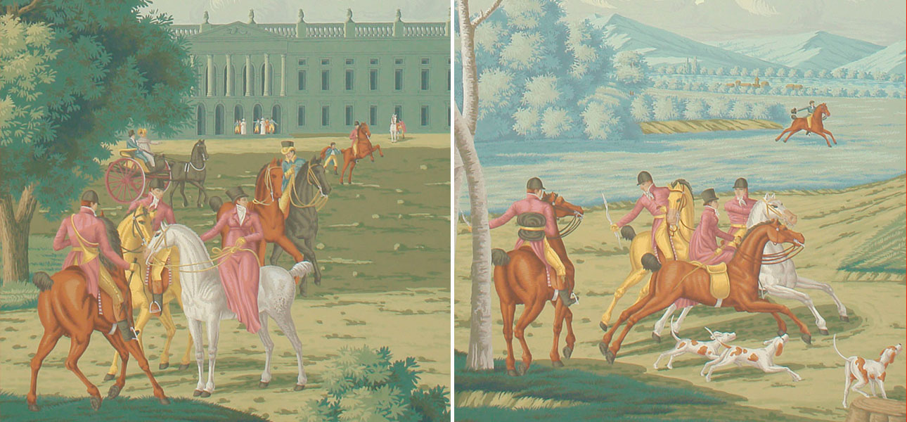 Обои ручная роспись La Chasse de Compiegne Brume - фото