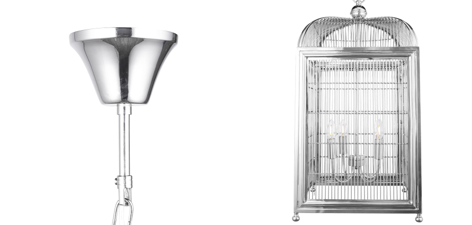 Люстра клетка Bird cage chrome Lantern Falcon Люстра клетка Bird cage chrome Lantern Falcon - Loft-Concept в Орле
