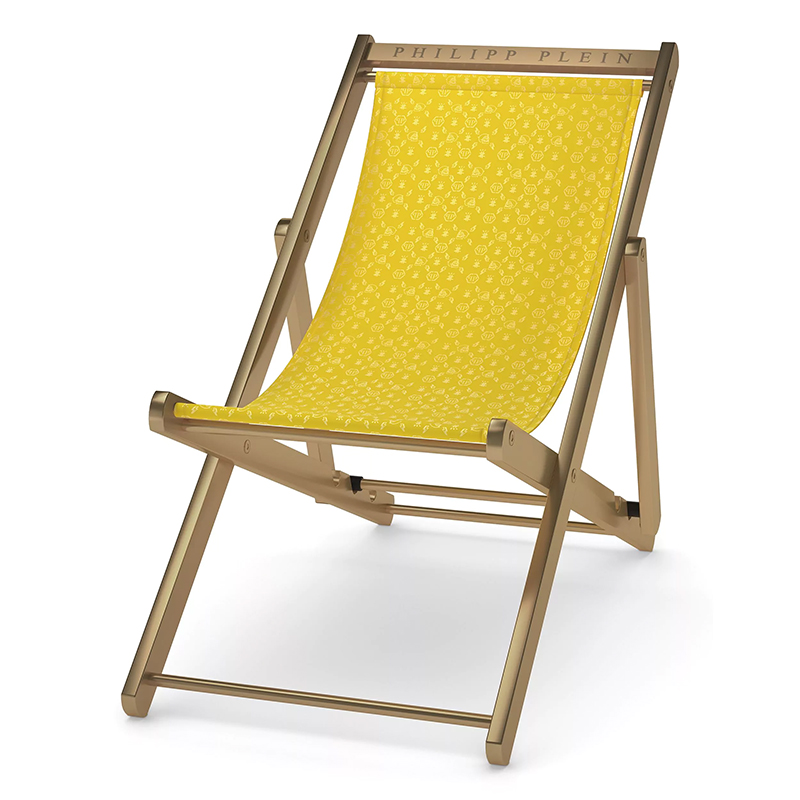 Кресло Philipp Plein Deck Chair Жёлтое Желтый Золотой Кресло Philipp Plein Deck Chair Жёлтое Желтый Золотой в Орле | Loft Concept
