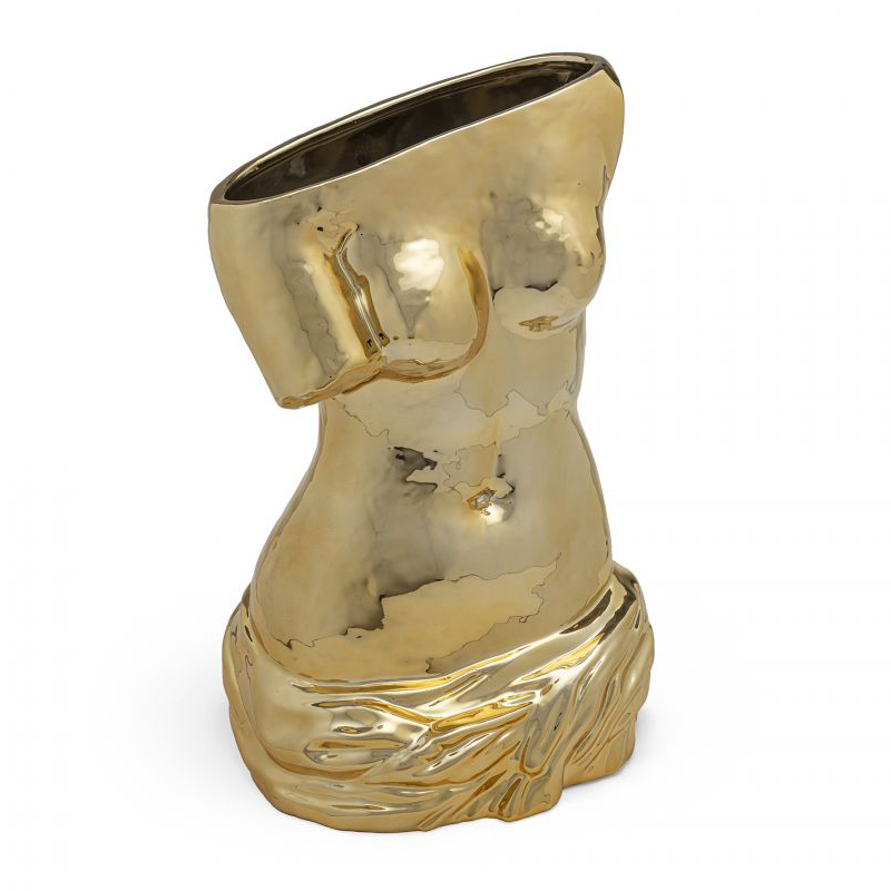 Ваза Seletti Milo Vase Глянцевое золото Ваза Seletti Milo Vase Глянцевое золото в Орле | Loft Concept