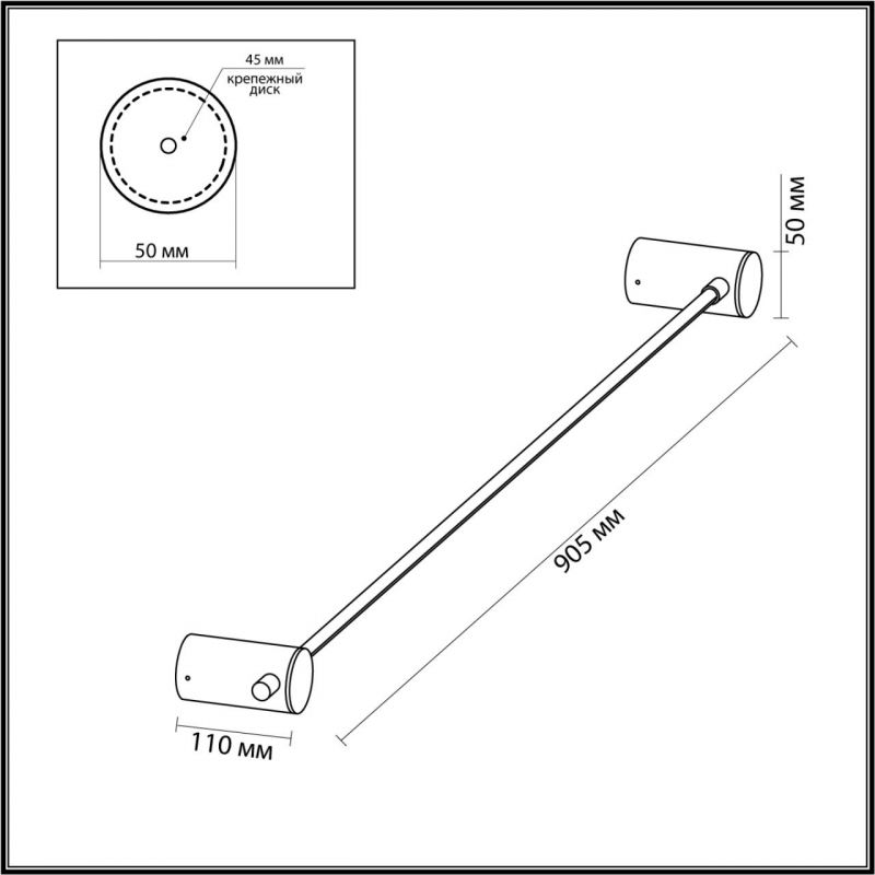 Бронзовое светодиодное бра Trumpet tube Wide Бронзовое светодиодное бра Trumpet tube Wide в Орле