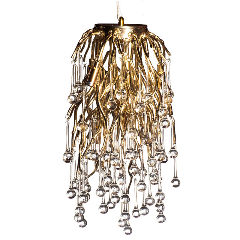 Подвесной светильник Droplet Gold Hanging Lamp Золотой Прозрачный Подвесной светильник Droplet Gold Hanging Lamp Золотой Прозрачный в Орле | Loft Concept