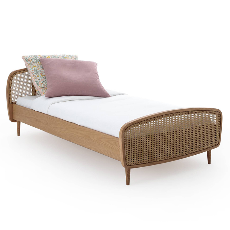 Кровать Morten Wicker Bed Светлый дуб в Орле | Loft Concept 
