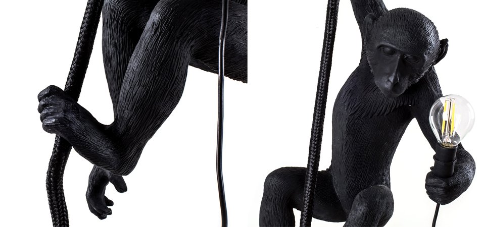 Подвесной светильник SELETTI MONKEY LAMP CEILING VERSION Black Подвесной светильник SELETTI MONKEY LAMP CEILING VERSION Black - Loft-Concept в Орле