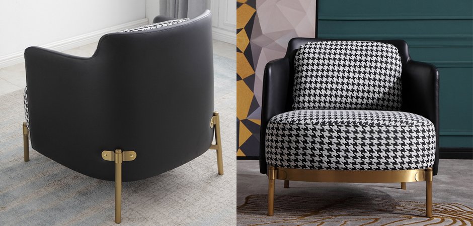 Кресло Pied de poule Gray Armchair Кресло Pied de poule Gray Armchair - Loft-Concept в Орле