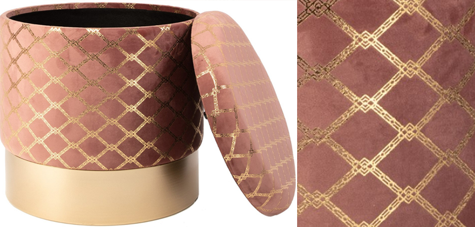 Пуф PUF Upholstery Gold Mesh розовый Пуф PUF Upholstery Gold Mesh розовый - Loft-Concept в Орле