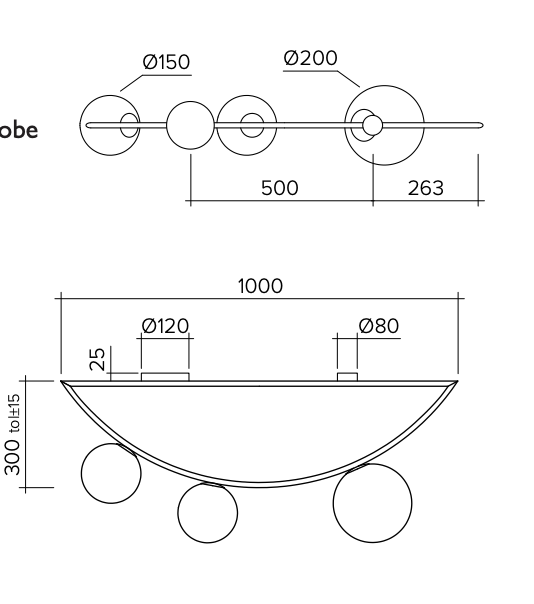 Потолочный светильник Atelier Areti Girlande Ceiling Crescent 3 Потолочный светильник Atelier Areti Girlande Ceiling Crescent 3 в Орле
