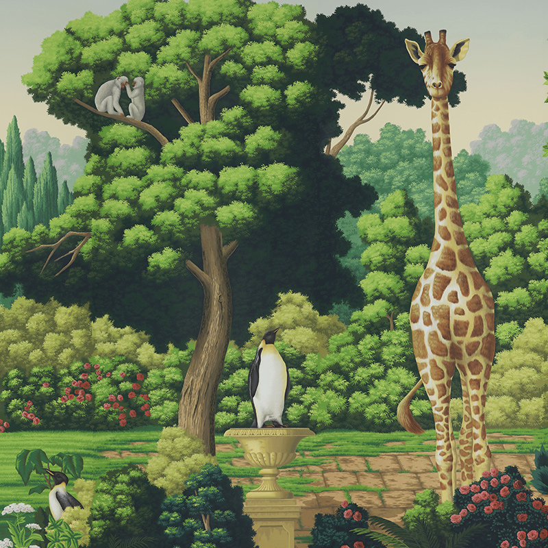Обои ручная роспись Magical Menagerie Special Colourway on scenic paper Обои ручная роспись Magical Menagerie Special Colourway on scenic paper в Орле | Loft Concept