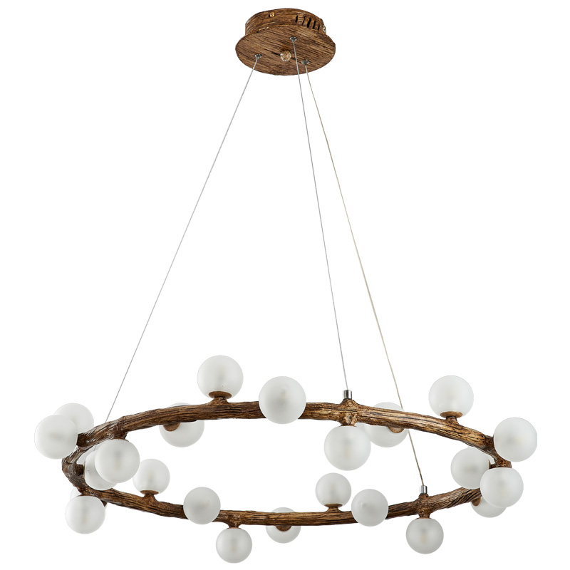 Люстра Circular Branch Chandelier Коричневый Белый Люстра Circular Branch Chandelier Коричневый Белый в Орле | Loft Concept