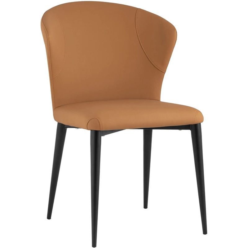 Стул Enigma Chair Оранжевая Экокожа Оранжевый Черный в Орле | Loft Concept 