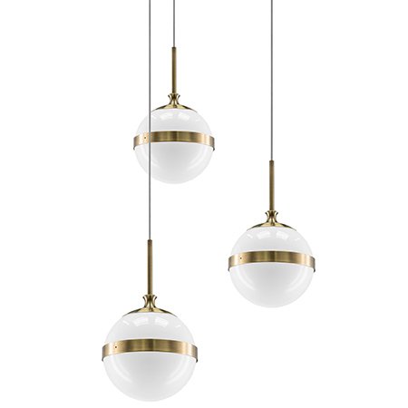 Подвесной светильник Peggy Single Pendant Light 3 Gold Белый Бронза Подвесной светильник Peggy Single Pendant Light 3 Gold Белый Бронза в Орле | Loft Concept