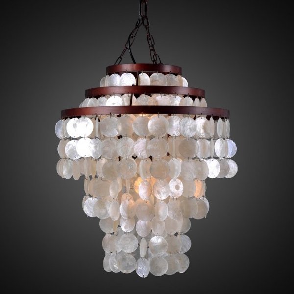 Люстра RH Capiz Three-Tier Chandelier Antic Iron Люстра RH Capiz Three-Tier Chandelier Antic Iron в Орле | Loft Concept
