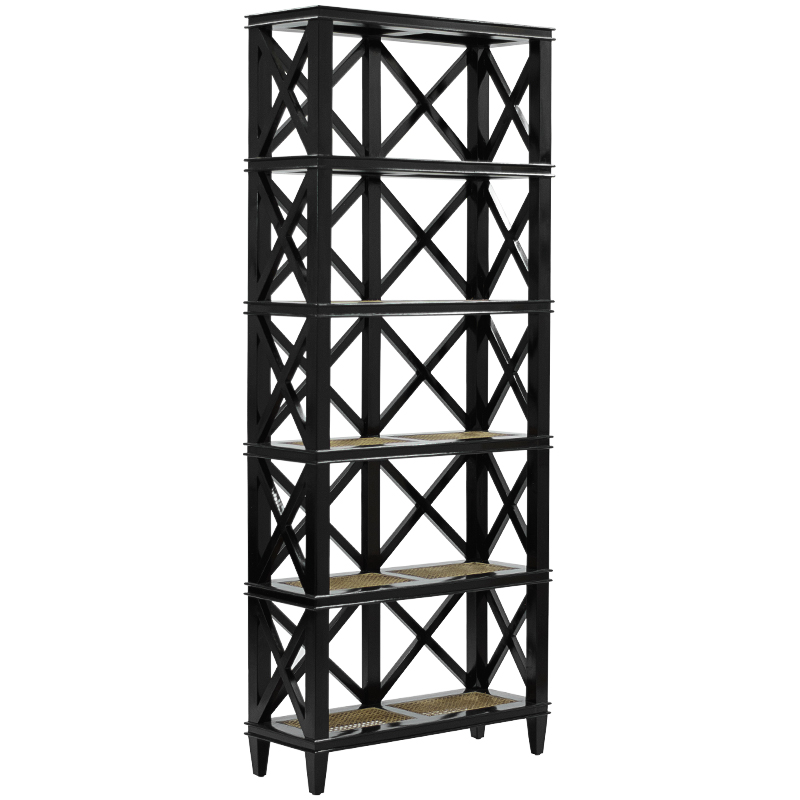 Стеллаж Jacqueline Wicker Shelves Черный Бежевый Стеллаж Jacqueline Wicker Shelves Черный Бежевый в Орле | Loft Concept