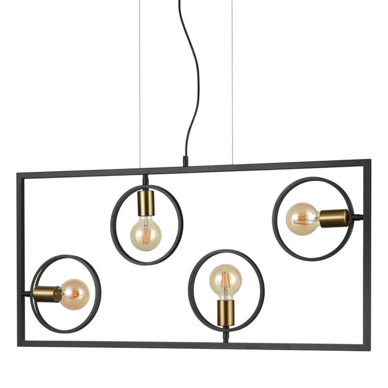 Люстра Loft Rings Ligh 4 Черный Золотой Люстра Loft Rings Ligh 4 Черный Золотой в Орле | Loft Concept