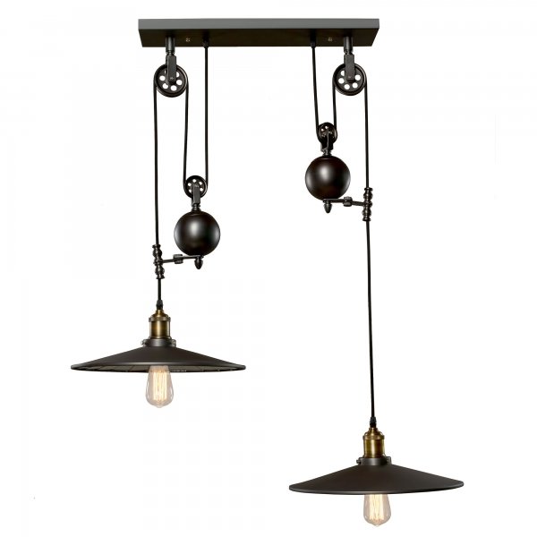 Люстра Loft Cone Pendant Balance Line 2 Винтажный черный в Орле | Loft Concept 