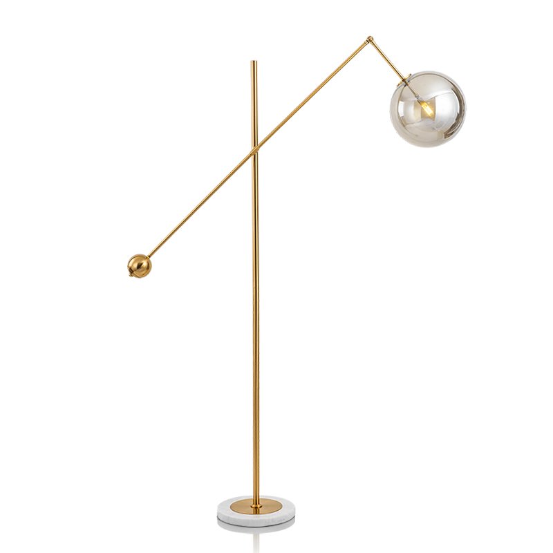 Торшер Bolle floor lamp Золотой Белый Дымчатый (Smoke) Торшер Bolle floor lamp Золотой Белый Дымчатый (Smoke) в Орле | Loft Concept