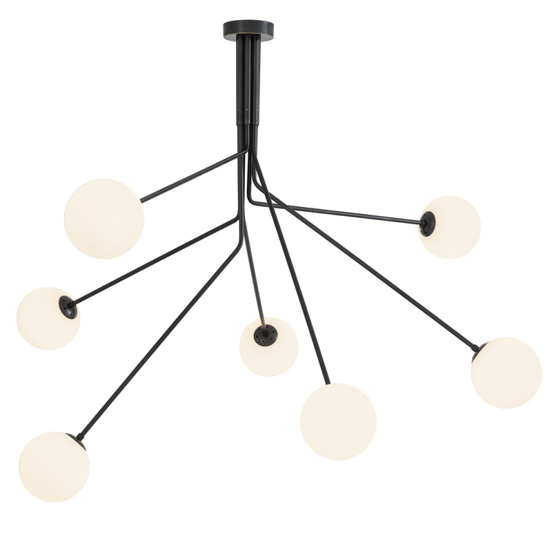 Люстра Eichholtz Chandelier Topaz Bronze Темная бронза Белое матовое стекло Люстра Eichholtz Chandelier Topaz Bronze Темная бронза Белое матовое стекло в Орле | Loft Concept
