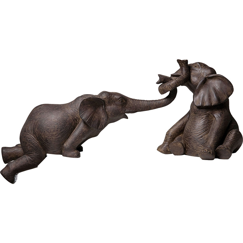 Статуэтка Two Elephants Коричневый Статуэтка Two Elephants Коричневый в Орле | Loft Concept