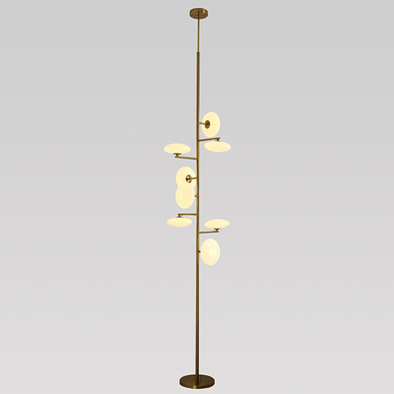Торшер Seris Floor Lamp Латунь Белое матовое стекло в Орле | Loft Concept 