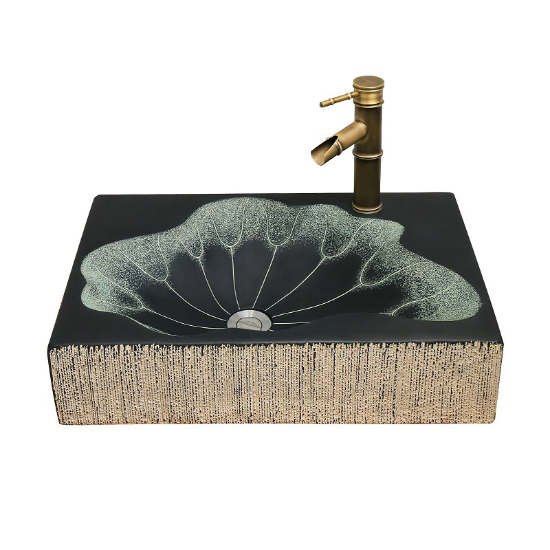 Раковина Lotus Leaf Rectangle Графит Зеленый шалфей Бежевый Раковина Lotus Leaf Rectangle Графит Зеленый шалфей Бежевый в Орле | Loft Concept