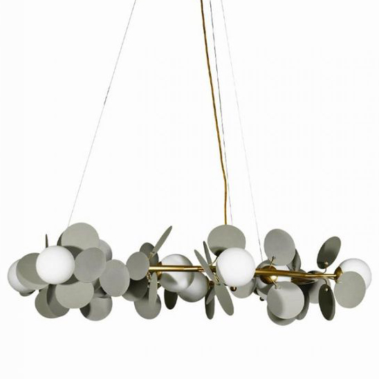 Люстра MATISSE Chandelier circle Gray диаметр 105 Серый Золотой Белый Люстра MATISSE Chandelier circle Gray диаметр 105 Серый Золотой Белый в Орле | Loft Concept