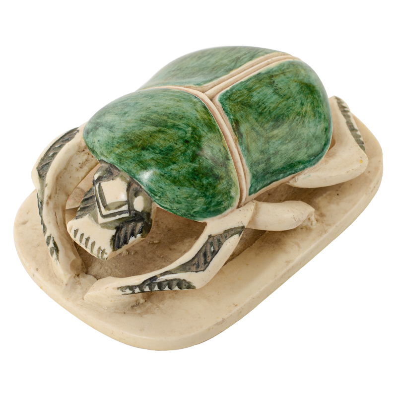 Статуэтка Скарабей Scarab Beetle beige and green Бежевый Зеленый Статуэтка Скарабей Scarab Beetle beige and green Бежевый Зеленый в Орле | Loft Concept