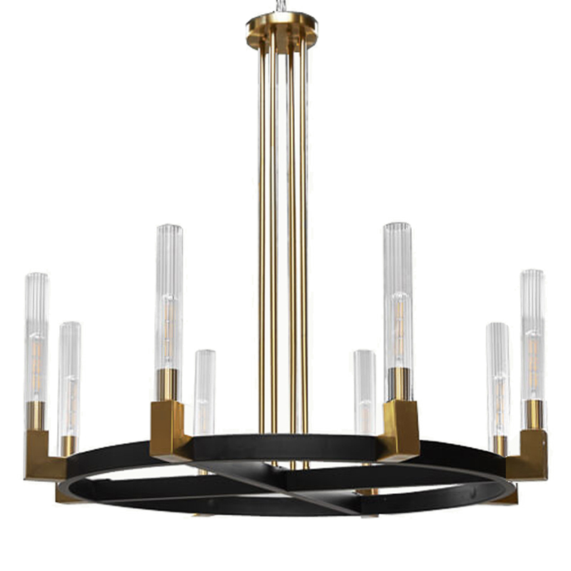 Люстра RH CANELLE Round Chandelier Brass and bronze Латунь Черный Люстра RH CANELLE Round Chandelier Brass and bronze Латунь Черный в Орле | Loft Concept